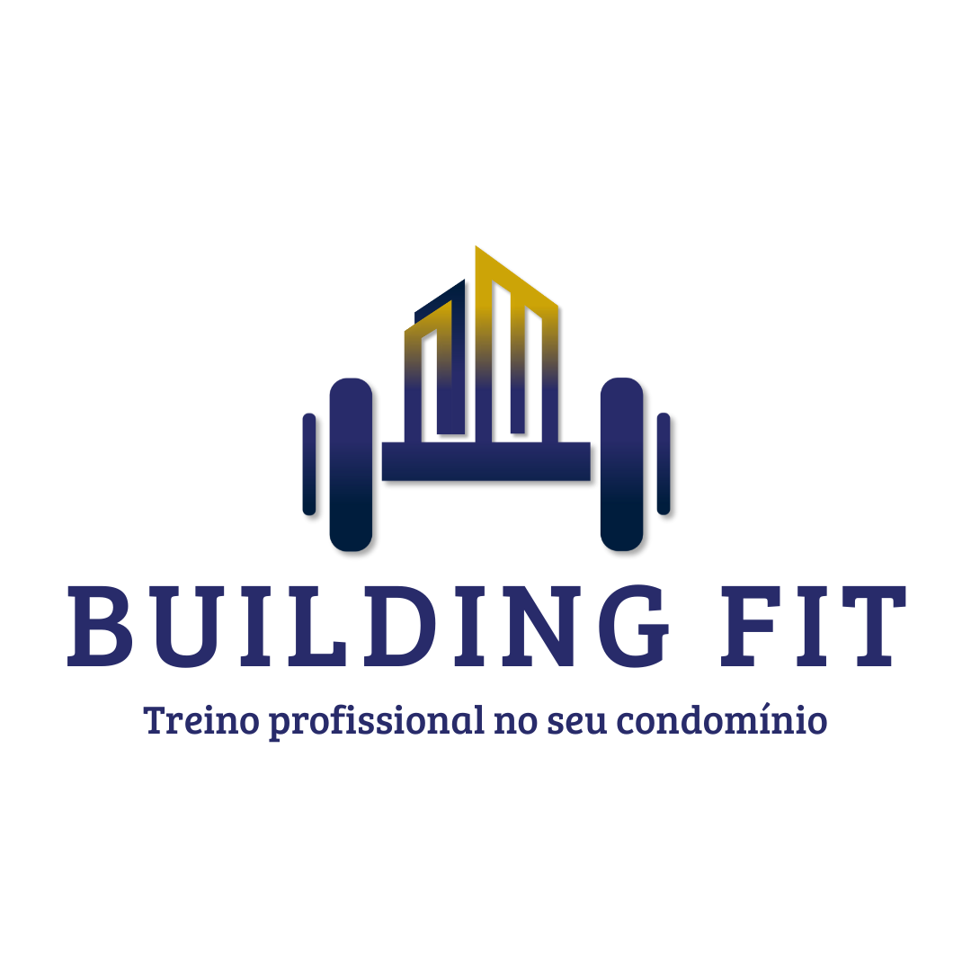 logo da Building Fit com halter e prédio